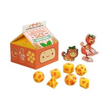 1985 Games Peach Cat Milk Carton Dice Set – Milk Carton-Inspired Dice for DND | 