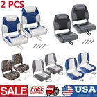 Folding Boat Seat Low Back Boat Seating Fold-Down Fishing Boat Seat 2 Pack
