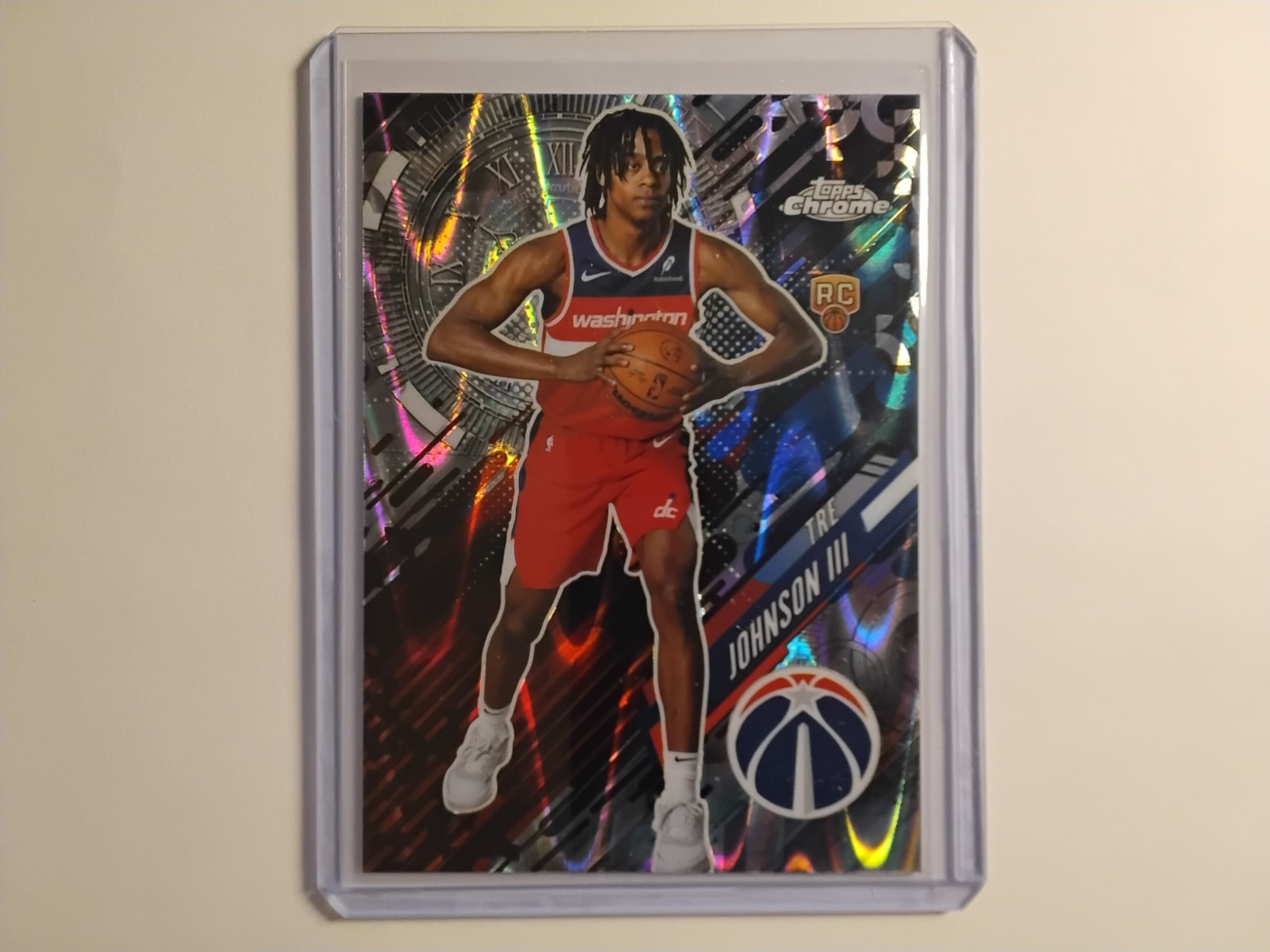 2025-26 Topps Chrome Basketball Tre Johnson RC #GT-21 Go Time RayWave Refractor
