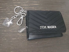Steve Madden Women's  Small Black  Keychain Wallet
