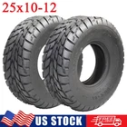 2 Pack 25x10-12 ATV Tires 6Ply 25x10x12 UTV Tires 25 10 12 All Terrain Mud Tires