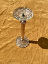 Antique Metal and Clear Resin Art Deco Floor Standing Astray Pillar 