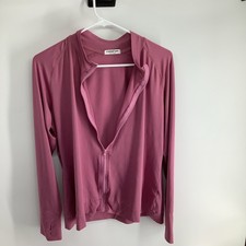 COORUN Women's Pink Full Zip Workout Athletic Jacket Thumbholes