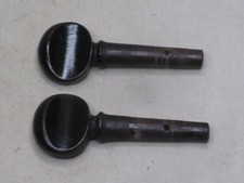 2 vintage antique instrument tuning pegs wooden wood peg tuner parts only