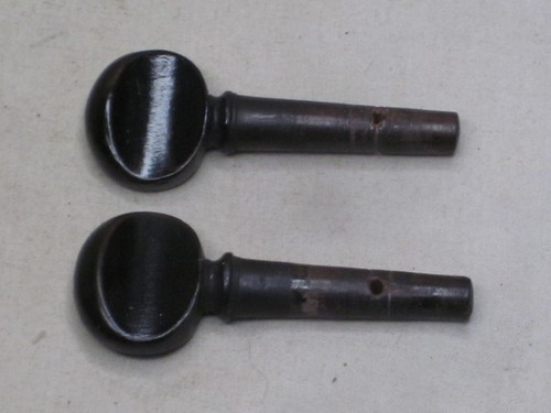 2 vintage antique instrument tuning pegs wooden wood peg tuner parts only