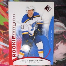 Upper Deck SP Rookie Authentics Jimmy Snuggerud #115 St. Louis Blues Red /99