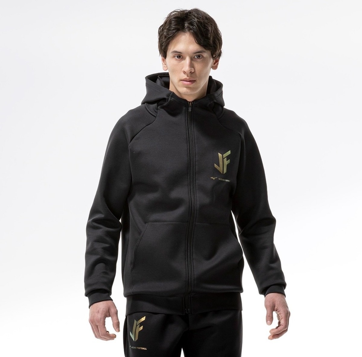 JF Peach Touch Sweat Hoodie & Pants MIZUNO Unisex BLACK | eBay