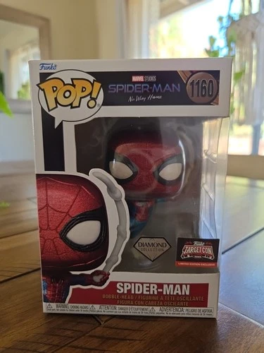 FUNKO POP SPIDER-MAN #1160 DIAMOND TARGET CON NO WAY HOME MARVEL Vaulted