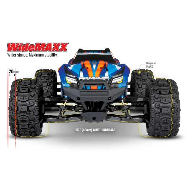 Traxxas MAXX VXL WIDEMAXX Rosso 4S BRUSHLESS Automodello 4x4 89086-4 RED - Immagine 4 di 4