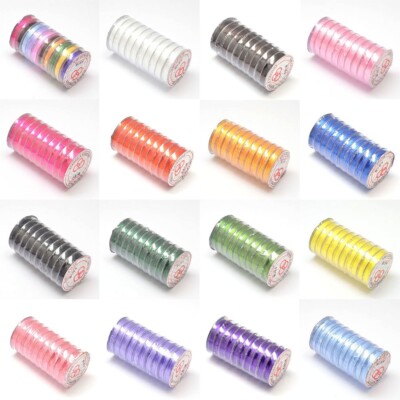 10x Flat Elastic Crystal String Beading Thread for Stretch Bracelet Making 0.8mm
