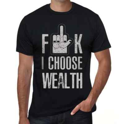 ULTRABASIC Herren T-Shirt F**k Je Choisis La Richesse F**k I Choose Wealth