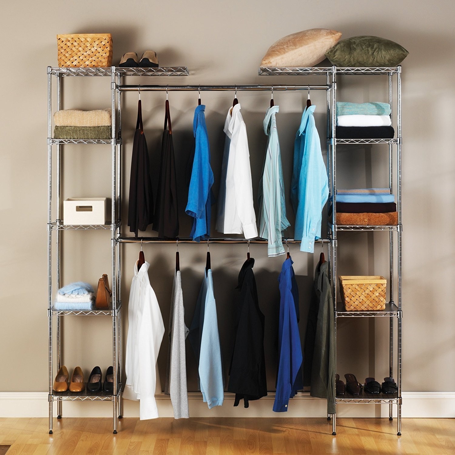 UltraZinc Closet Organizer System Shelf Storage Clothes Hanging Expandable Metal UltraZinc Closet Organizer System Shelf Storage Clothes Hanging Expandable Metal
