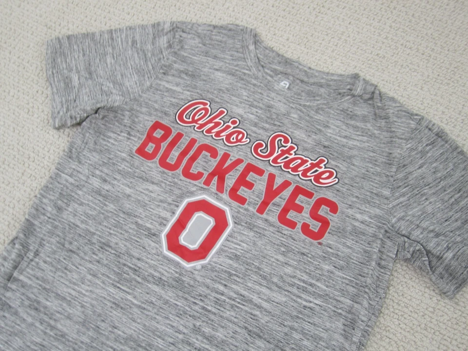 Camisa Ohio State Niños Grande Gris Buckeyes Nation University Cuello Redondo Niños Foto 2 de 4