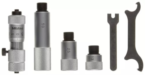 Mitutoyo 137-206 Tubular Vernier Inside Micrometer, Extension Rod Type, Carbide