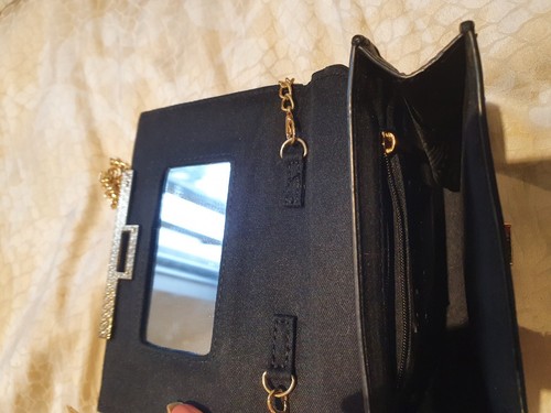 Women’s Forever New black and gold Embellished Sidebag/ Purse - Picture 3 of 7