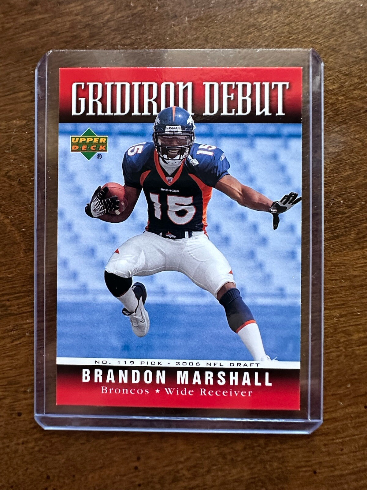 2006 Upper Deck Football Gridiron Debut #1GD-BM Brandon Marshall (RC) NM-Mint