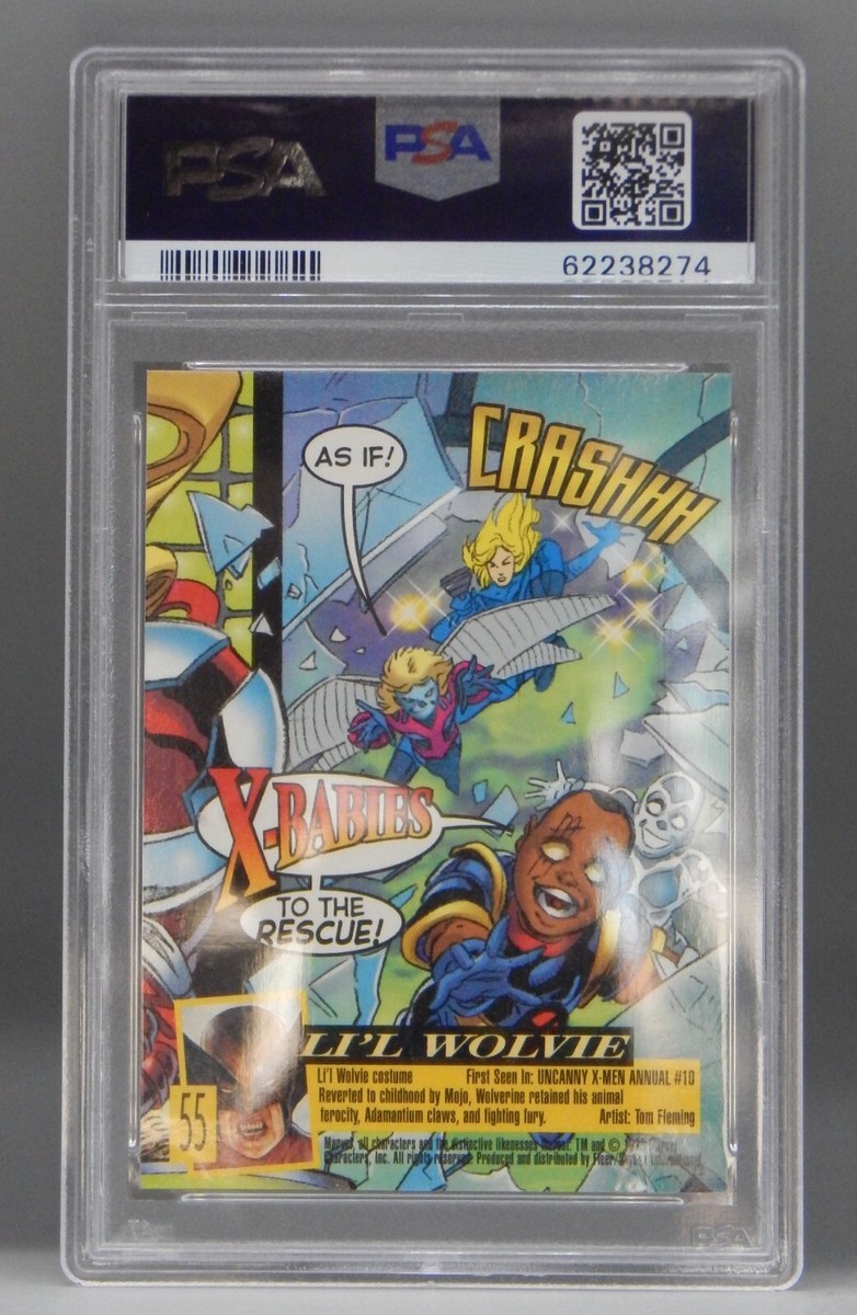 1996 Fleer Marvel Ultra X Men #55 WOLVERINE Lil Wolvie PSA 1996 Fleer Marvel Ultra X Men #55 WOLVERINE Lil Wolvie PSA