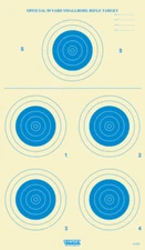 A-23/5 50 Yard Smallbore Rifle Target (with blue bull), on Tagboard (50 per pkg)