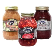 Amish Wedding Natural Pie Filling, Pre Cooked Real Natural Flavor 32 ounce Jar