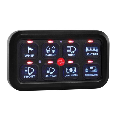 AUXBEAM Car 8 Gang On/Off Control Switch Panel LED Switch Panel Circuit Control - Picture 3 of 12