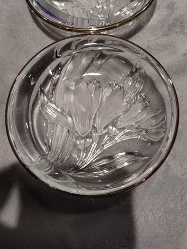 Pair Of Mikasa Crystal Parisian Iris Dish Set - 5 1/4" each, Made in Japan! A1 - Picture 2 of 6