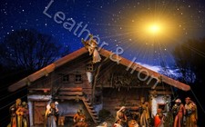 Christmas Nativity Scene Design Vinyl Checkbook Cover