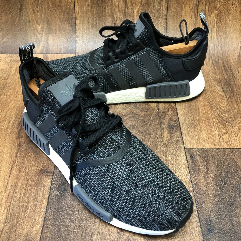 Adidas NMD R1 Primeknit Mens Running Shoes Black Size 12 No Insoles B79758