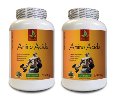 muscle gain - AMINO ACIDS 2200mg - Recovery - 2 Bottles 300 Tablets