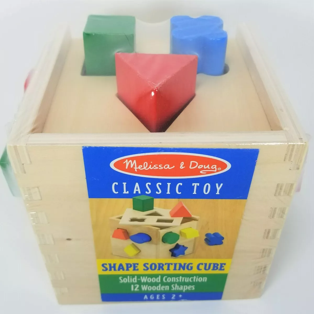  Melissa & Doug Shape Sorting Cube - Classic Wooden Toy With 12  Shapes - Kids Shape Sorter Toys For Toddlers Ages 2+ : Melissa & Doug: Toys  & Games