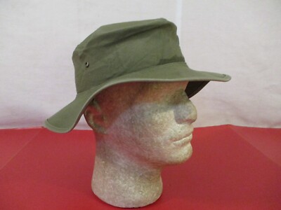Vietnam US Army Rubberized Cotton Rain Hat or Boonie Cap