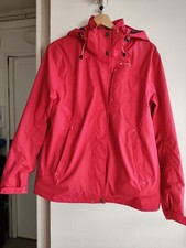 Coupe Vent Femme Rouge Cerise Avec Capuche Amovible-1 Poche Poitrine + 2 Poches