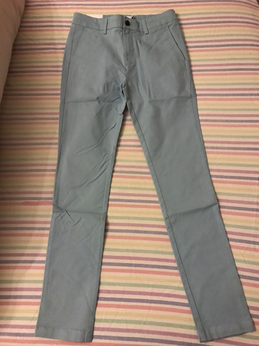 Brand New Mens Light Blue Skinny Chino Trousers From Size