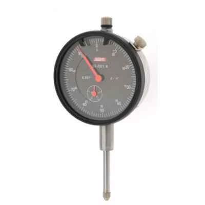 SPI 22-301-6 Deluxe AGD2 Dial Indicator: 3/8" (8mm)Stem, 0-100 Reading, 1" Range