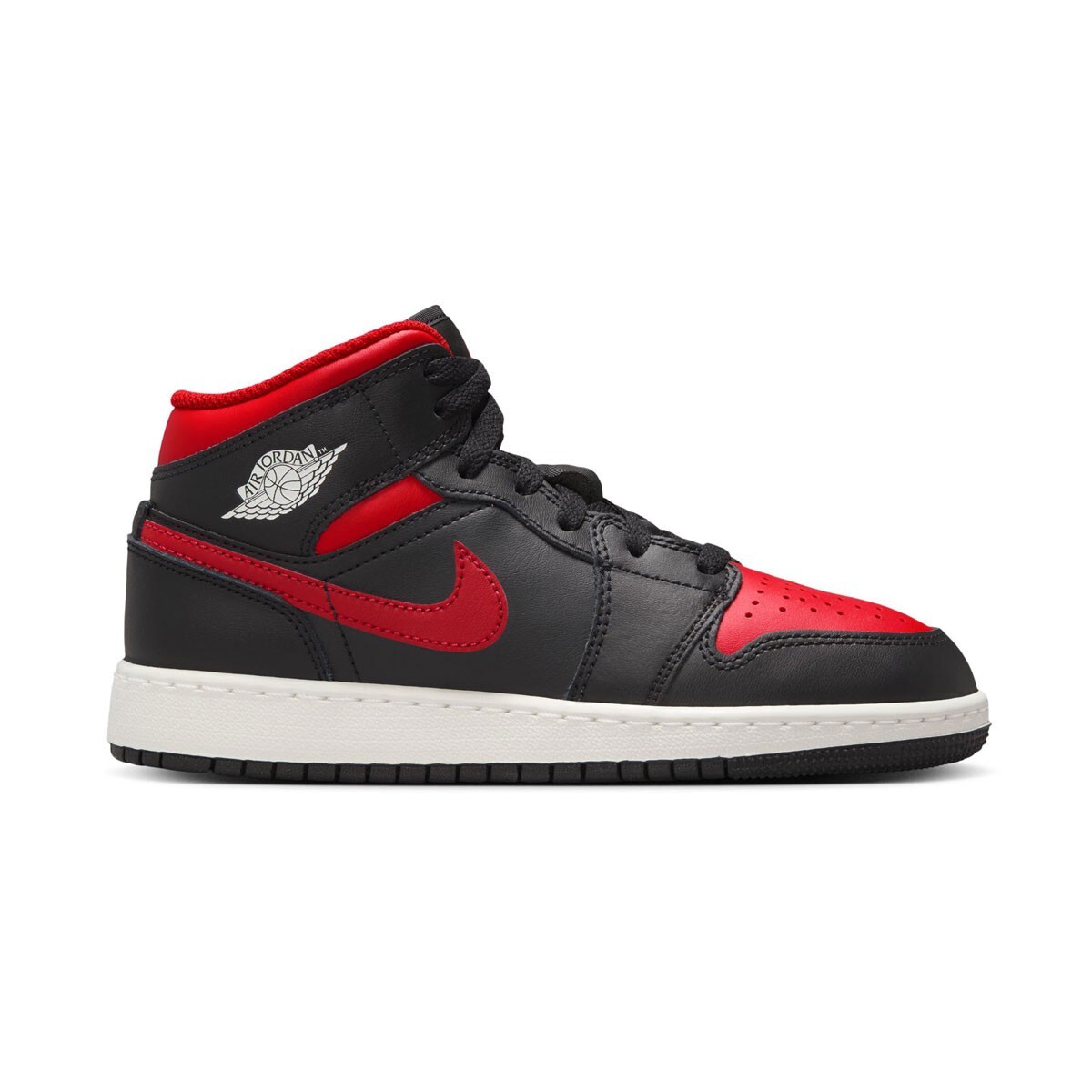 Air Jordan 1 Mid GS Black Varsity Red Summit White Youth
