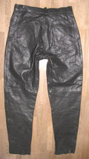 Femme Ronde - PANTALON EN CUIR / Pantalon Biker Noir Taille Environ 42-44