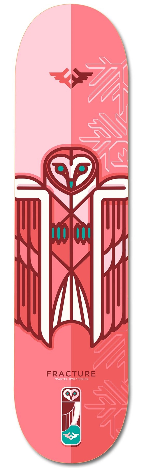 Fracture x Jono Wood Red Skateboard Deck - 8.0""