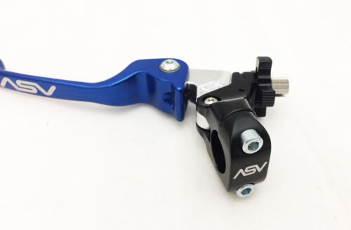 ASV F3 Front Brake Clutch Perch Levers Pair Pack Set Blue Yamaha Banshee 350 - Picture 3 of 5