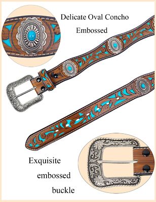 Ladies Western Belts for Woman Brown Cowgirl Belt Cowboy  display picture 1