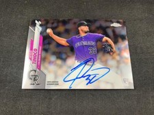 2020 TOPPS CHROME BASEBALL JESUS TINOCO RA-JT ROOKIE AUTO COLORADO ROCKIES