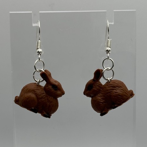 Animal Medium earrings , made from rubbery plastic toys . Kitsch Fun 5 cm Long - Picture 53 of 78