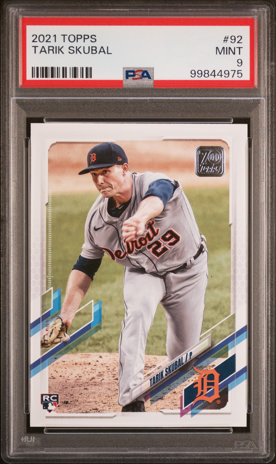 2021 TOPPS #92 TARIK SKUBAL ROOKIE RC PSA 9