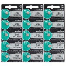 Murata 397 Silver Oxide 15 Batteries SR726SW - Replaces Sony