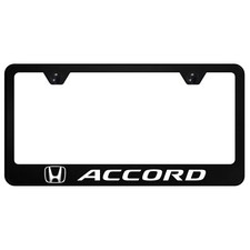 Honda Accord Uv Print Polycarbonate License Plate Frame Black