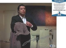 JOHN TRAVOLTA SIGNED 'PULP FICTION' 8x10 MOVIE PHOTO C ACTOR BECKETT BAS COA
