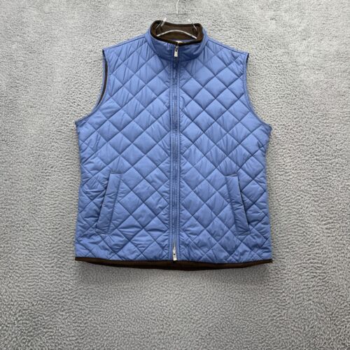 Peter Millar Vest Blue Medium Golf Quilted Sleeveless - Picture 1 of 10