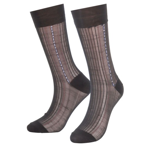 5 Pairs Mens Ultra Thin Dress Socks Silk Sheer Business Socks Soft Nylon Work - Picture 8 of 18