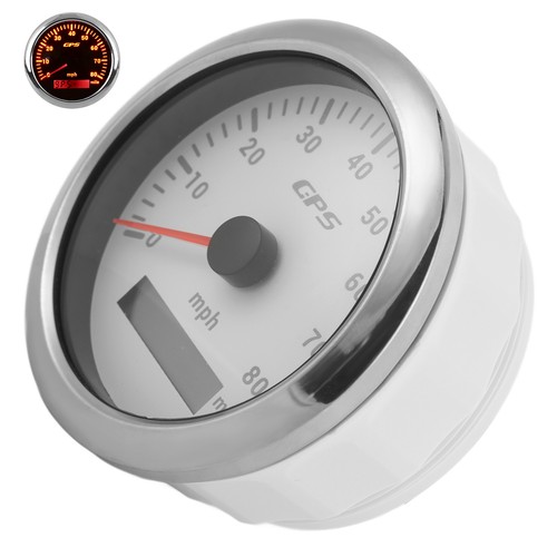 85mm GPS Tachometer 0-80MPH/H Bunte Hintergrundbeleuchtung für Auto Boot Yacht - Bild 8 von 12