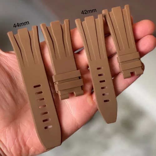 42mm Audemars Piguet Royal Oak Offshore Chocolate Brown Rubber Watch Strap 