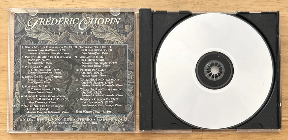 Masterpiece Collection Frederic Chopin, Vol 3 CD Classical (Regency Music Used) - Image 3 of 4