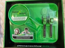 Lot Of 3 Dinner Active Construction Themed Dinnerware For Kids Blue Green ...